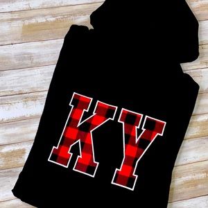 KY Hoodie Buffalo plaid KY